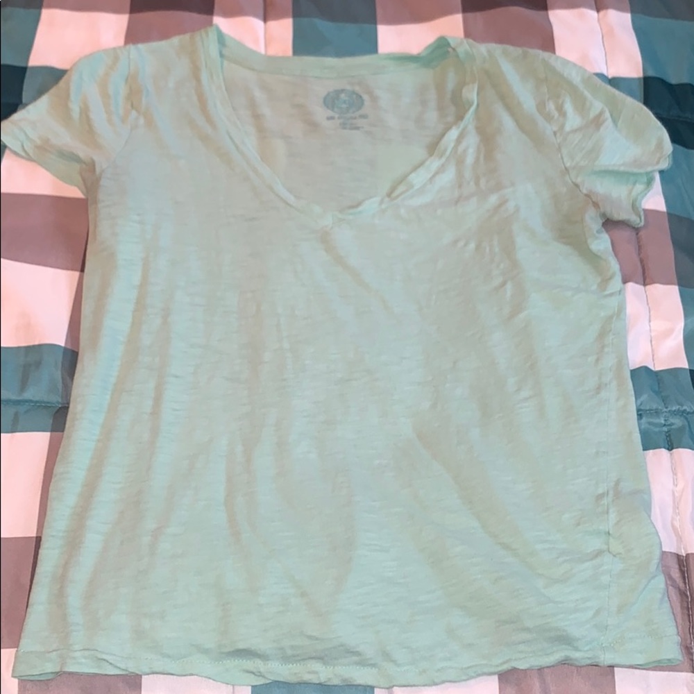Light blue v neck T-shirt